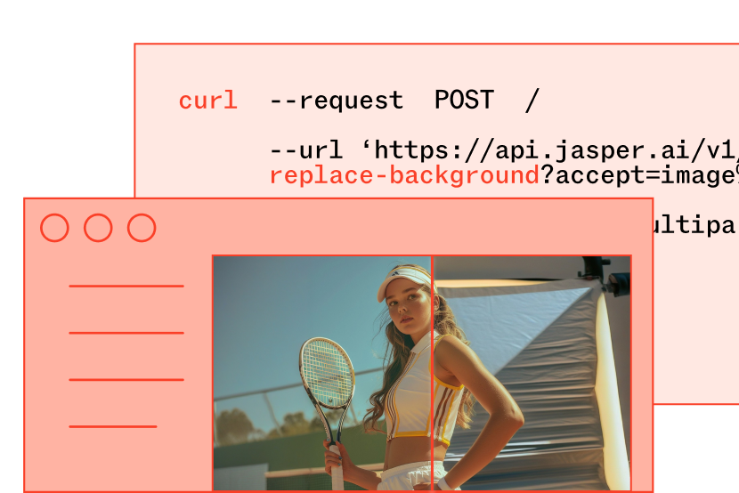 Jasper API replace background example