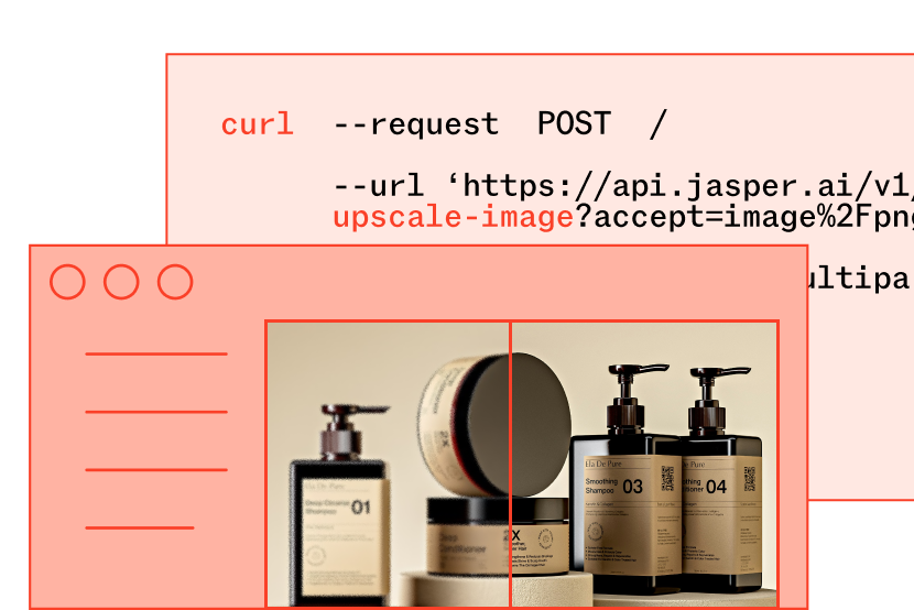 Jasper API image upscaler example